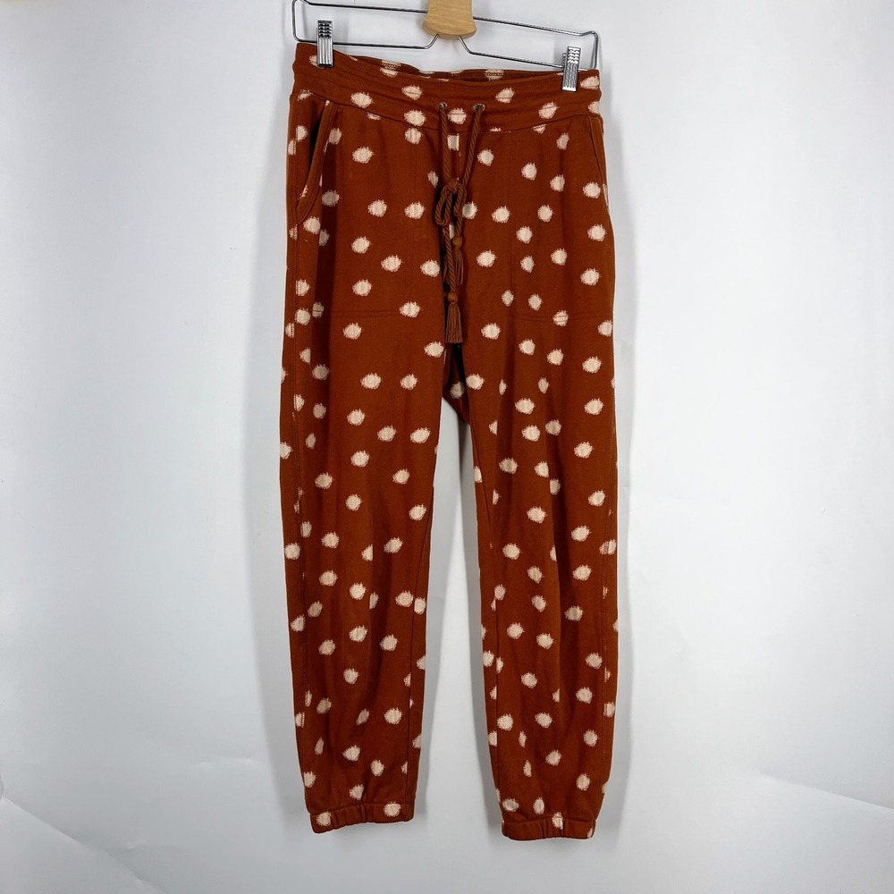 Daily Practice Anthropologie Polka Dot Jogger Pants Boho Knit Womens Size‎ XS